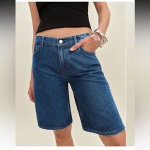 Reformation Finley Low Rise 11" Baggy Jorts Blue - Size 26